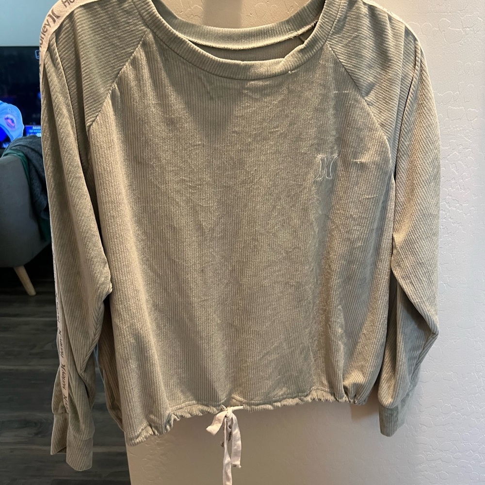 Hurley Women's Ribbed Sweatshirt - Light Green